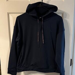 Spalding navy hoodie with pockets, size medium